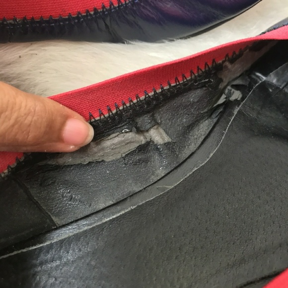 Tory Burch Woman Flat Shoes Navy Blue Red Sz: 9 - Picture 8 of 8